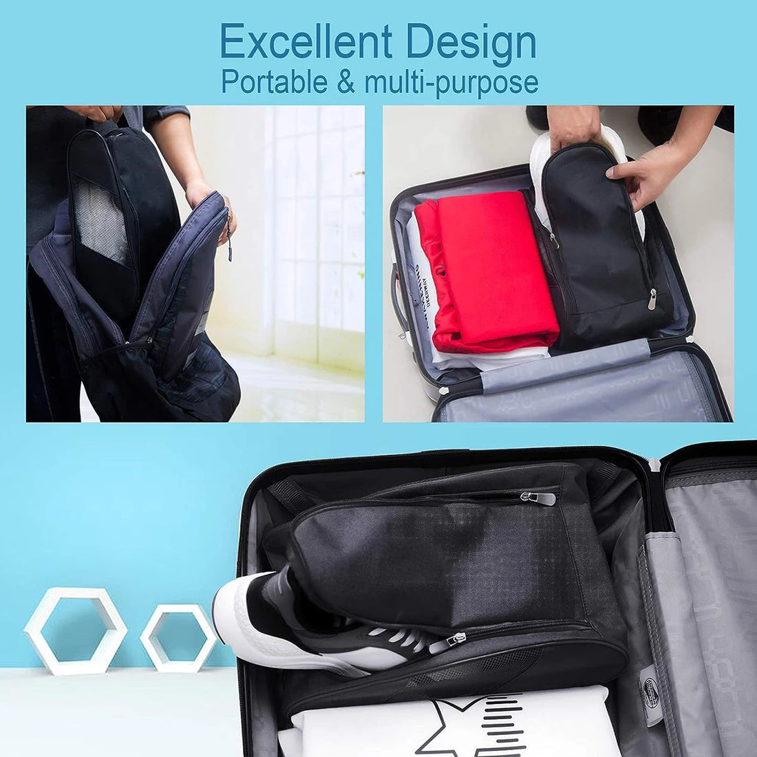 Portable Football Boot Bag, Golf Football Basketball Shoe Bag for Men Women Boys Girls - Buy online at  Vibe In Cart.