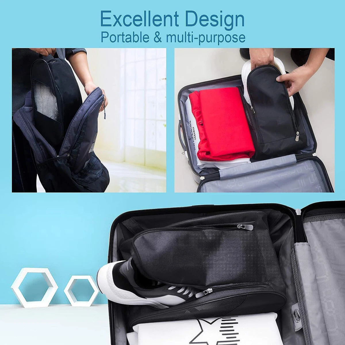 Portable Football Boot Bag, Golf Football Basketball Shoe Bag for Men Women Boys Girls - Buy online at  Vibe In Cart.