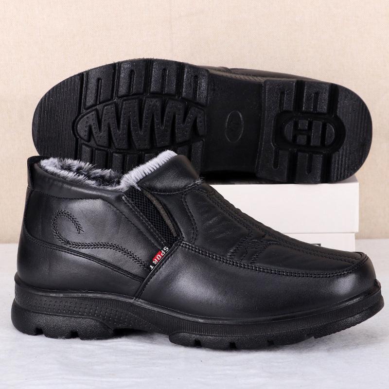 Shoes for Men 2023 Winter Fashion Non-slip Cotton Shoes Men's Thickened Leather Waterproof Casual Snow Boots Zapatillas Hombre - Buy online at  Vibe In Cart.