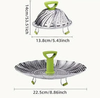 1pc Stainless Steel Lotus Steaming Tray Folding Food Steamer Vegetable Fruit Food Basket Mesh Steamer Rack Cooking Cookware - Buy online at  Vibe In Cart.