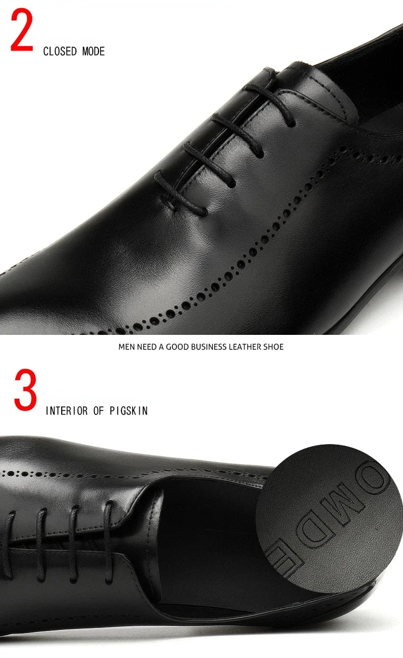 Italian Handmade Men's Oxford Shoes Real Calf Leather Black Brown Classic Brogue Business Wedding Dress Shoes For Men 2025 New - Buy online at  Vibe In Cart.