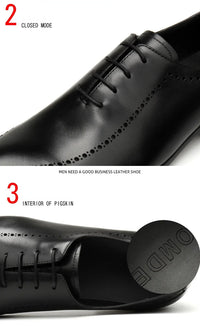 Italian Handmade Men's Oxford Shoes Real Calf Leather Black Brown Classic Brogue Business Wedding Dress Shoes For Men 2025 New - Buy online at  Vibe In Cart.