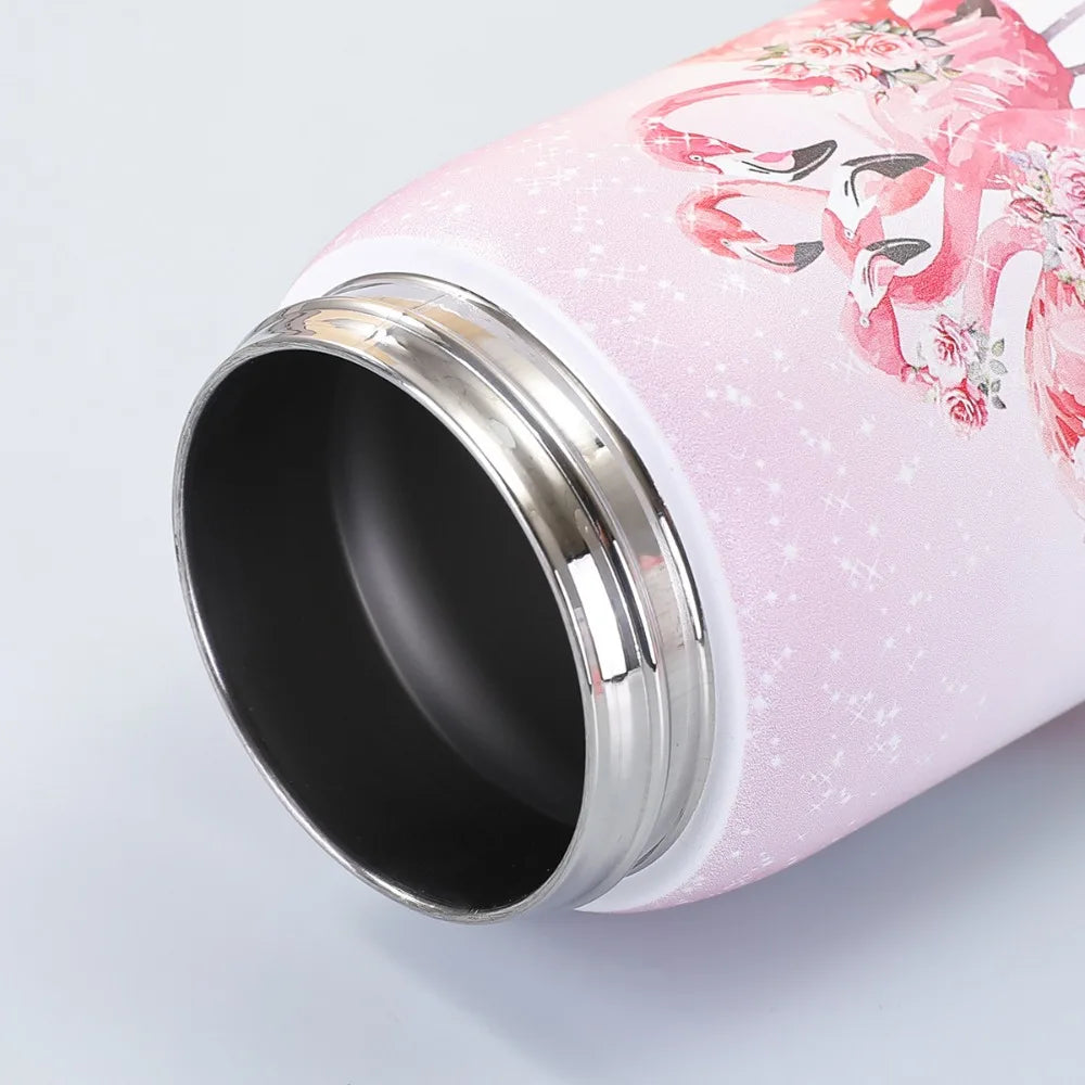 500ml Portable Thermal Flask Cartoon Stainless Steel Water Bottle for Kids Sports Leak Proof Insulated Cup for School Travel - Buy online at  Vibe In Cart.