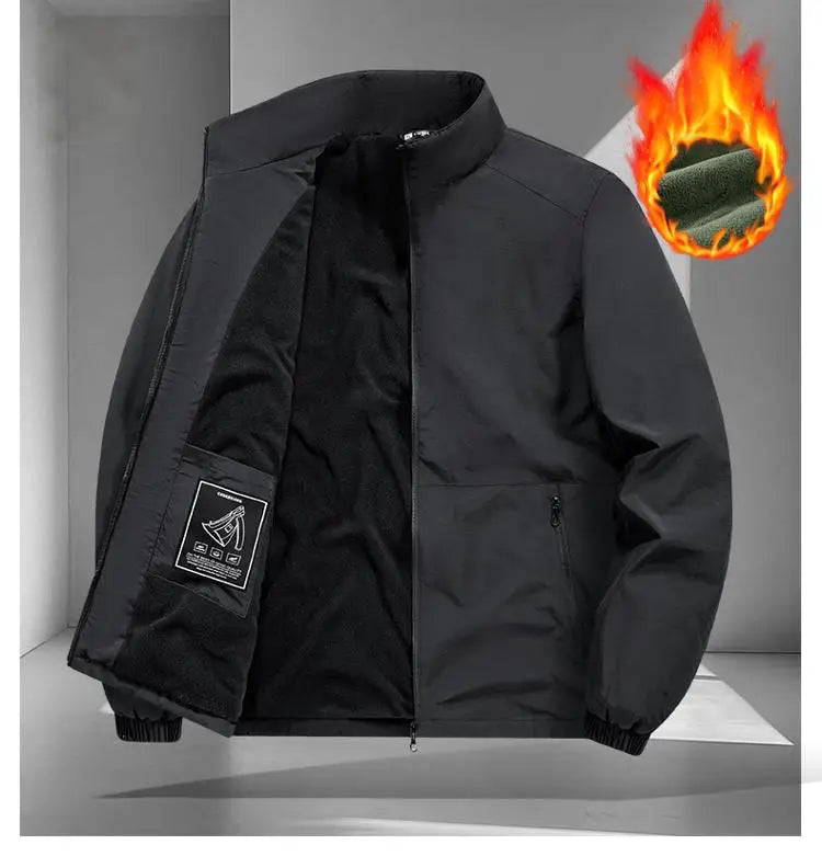 New Men Thick Warm Winter Jackets Casual Stand Solid Color Coats Outwear Men's Clothing Top - Buy online at  Vibe In Cart.