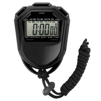 Waterproof Digital Handheld LCD Stopwatch with Strap