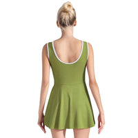 Sporty Style Girl Dress Children's Sleeveless Letter Print Sports Golf Tennis Workout Athletic Dress with Removable Chest Pads