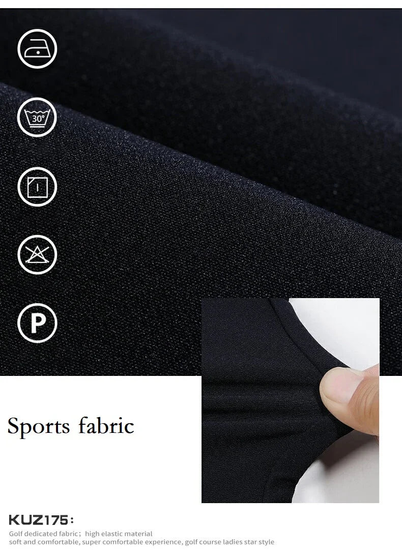 Women's Full Length High Waist Flared Cotton Golf Trousers