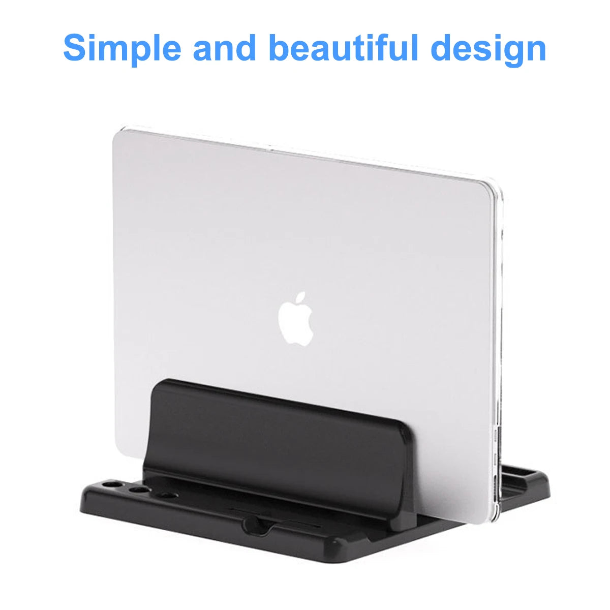 4in1 Adjustable Vertical Dual-Slot Laptop Stand in Abs Plastic