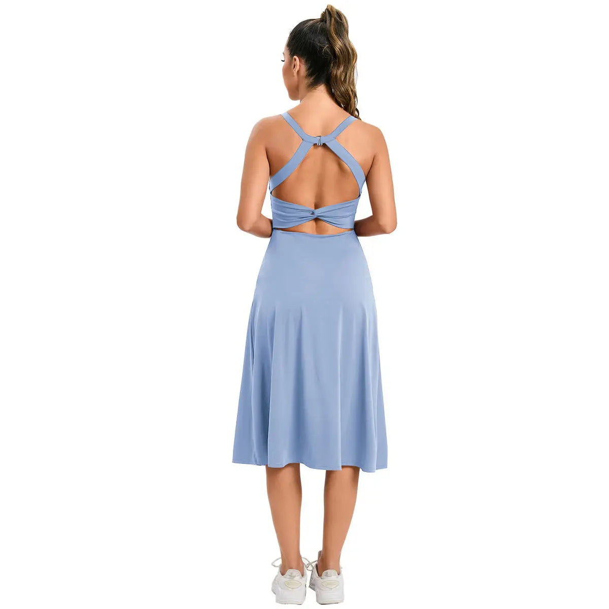 Women Tennis Dress  One Piece Gym Sports Fitness Yoga Casual Skirt Outdoor Golf Suit Badminton Dress Women Sportswear