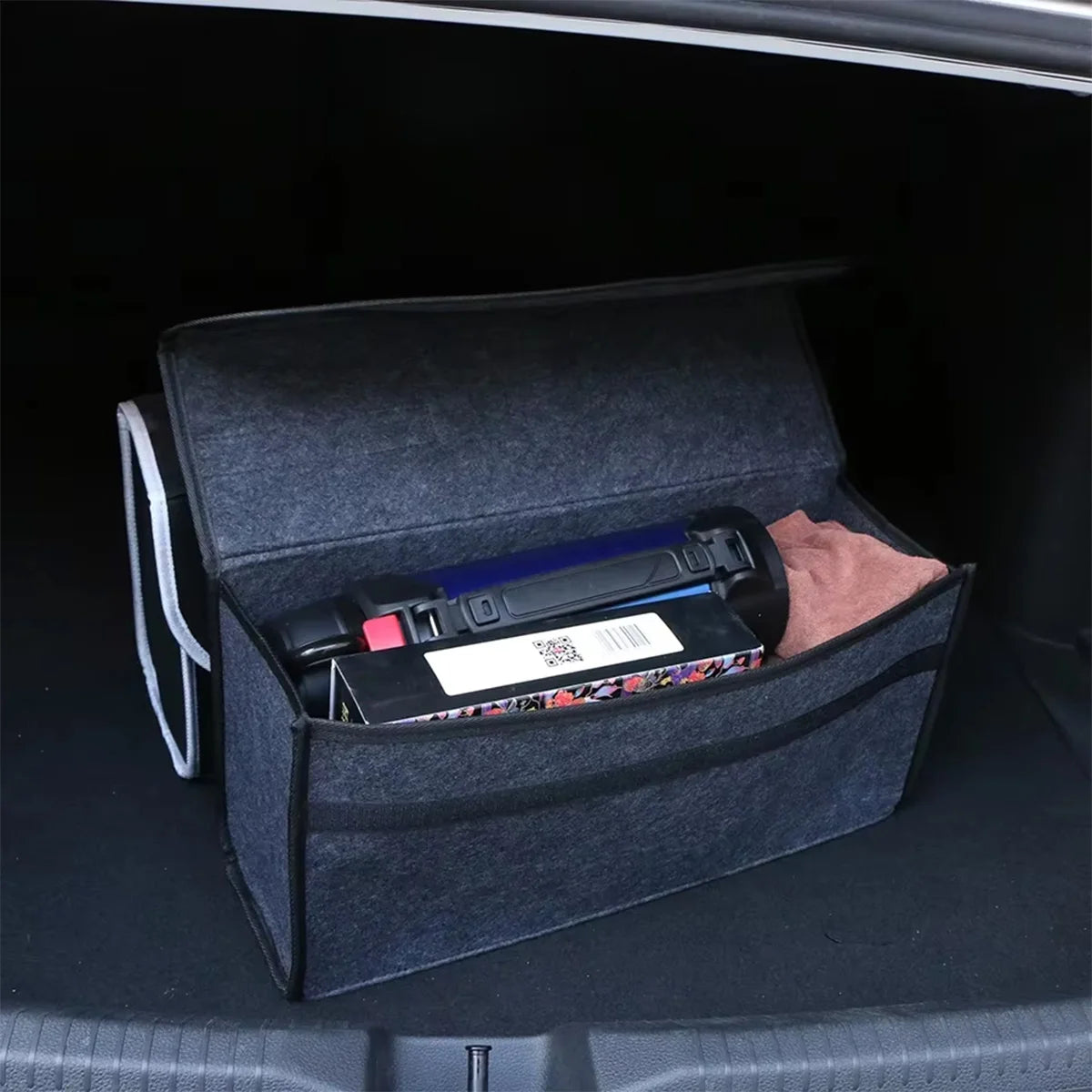 1PC Dark gray car felt storage box car storage bag enlarged and thickened soft felt storage box household storage box - Buy online at  Vibe In Cart.