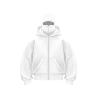 Men's Hooded Zipper Sweatshirt for Winter Outdoor Use