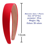 1/2pcs Plain 3CM Wide Satin Headband Girls Fabric Covered Resin Hairbands Plastic Hair Hoop Kids Elastic Bands Hair Accessories - Buy online at  Vibe In Cart.