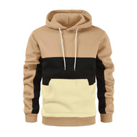 New Men's Patchwork Hoodie Outdoor Casual Sportswear Street Fashion Men's Fleece Thermal Hooded Sweatshirt Fall Winter Black - Buy online at  Vibe In Cart.