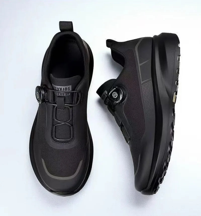 Men's Button Closure Casual Walking Shoes Flat Heel Design