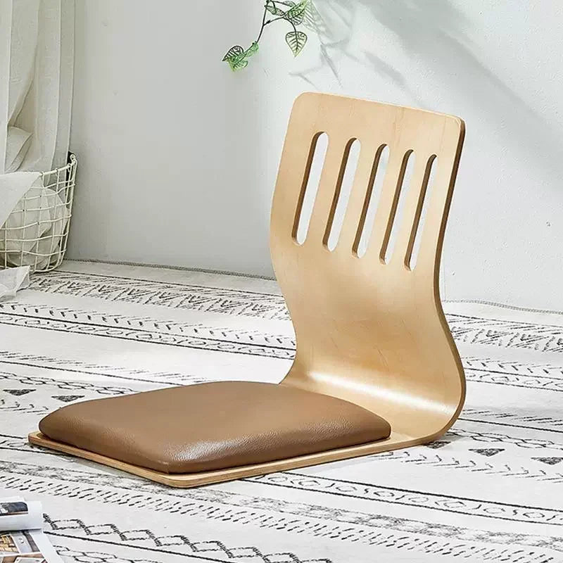 Legless Lazy Tatami Chair with Faux Leather Cover for Living Room
