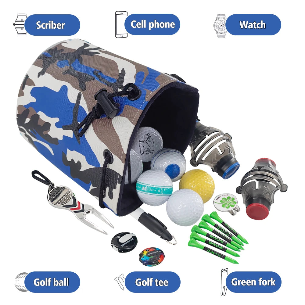 Golf Ball Bag 4 Colors Drawstring Bag Multipurpose Sports Mesh Net Bag Portable Camouflage Patterns Golf  Accessories Supplies - Buy online at  Vibe In Cart.