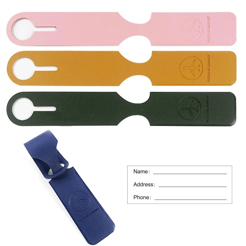 PU Leather Luggage Tag for Suitcase and Travel, 1 Piece