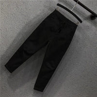 Women's White Straight Cotton Polyester Jeans Full Length