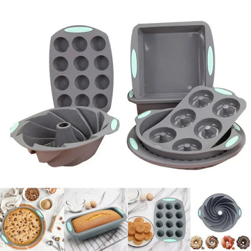 Silicone Bread Muffin Mold Heat Resistant Oven Pan Non-Stick Kitchen Bakeware Cake Pan Set 3D Cake Mold Pastry Baking Loaf Tool - Buy online at  Vibe In Cart.