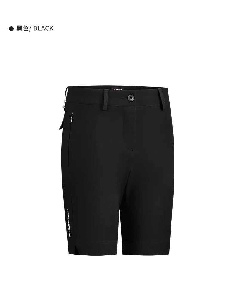 PGM Women Summer Golf Shorts Pants Elastic Waterproof Half Trousers Zip Pocket Ladies Sports Clothing Wear Tennis KUZ129