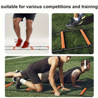 6/8/10/12-Grid Multi-Purpose Agility Ladder - Soft, durable, portable training equipment for fitness, speed and agility training - Buy online at  Vibe In Cart.