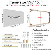 Wooden Rectangle Painting Frames in Sizes 50x70cm, 60x90cm, 60x120cm