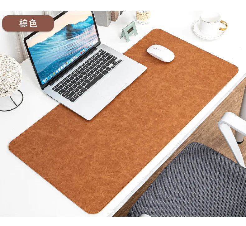 Waterproof Leather Desk Mat for Computer, Non-Slip and Easy to Clean