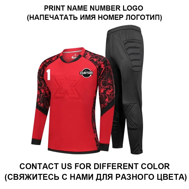 Children's Long Sleeve Protective Goalkeeper Jersey for Football