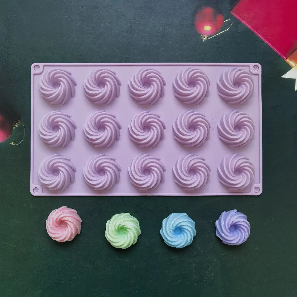 15 Holes Spiral Shape Silicone Cake Mold Mousse Dessert Baking Chocolate Donuts Bakeware Pastry Mould - Buy online at  Vibe In Cart.