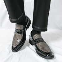 Loafers Shoes Men Color Blocked Business Casual Fashion Round Head Formal Wedding Shoes - Buy online at  Vibe In Cart.