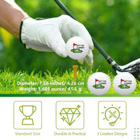 Pack Of 2 Funny Standard Golf Balls With Two Different Styles