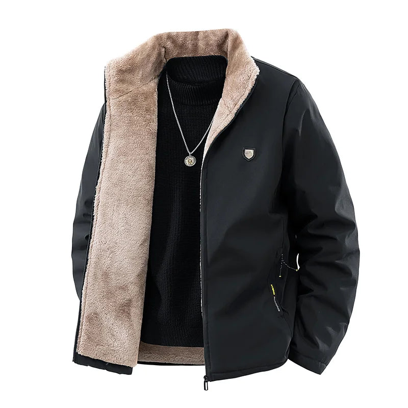 Plus Size 8XL Men's Jacket Fur Lined Sherpa Jacket Autumn Winter Men Casual Daily Wear Coats Slim Fit Keep Warm Outerwear Coat - Buy online at  Vibe In Cart.