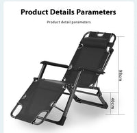 Folding Outdoor Recliner With Cotton Padding And Phone Stand
