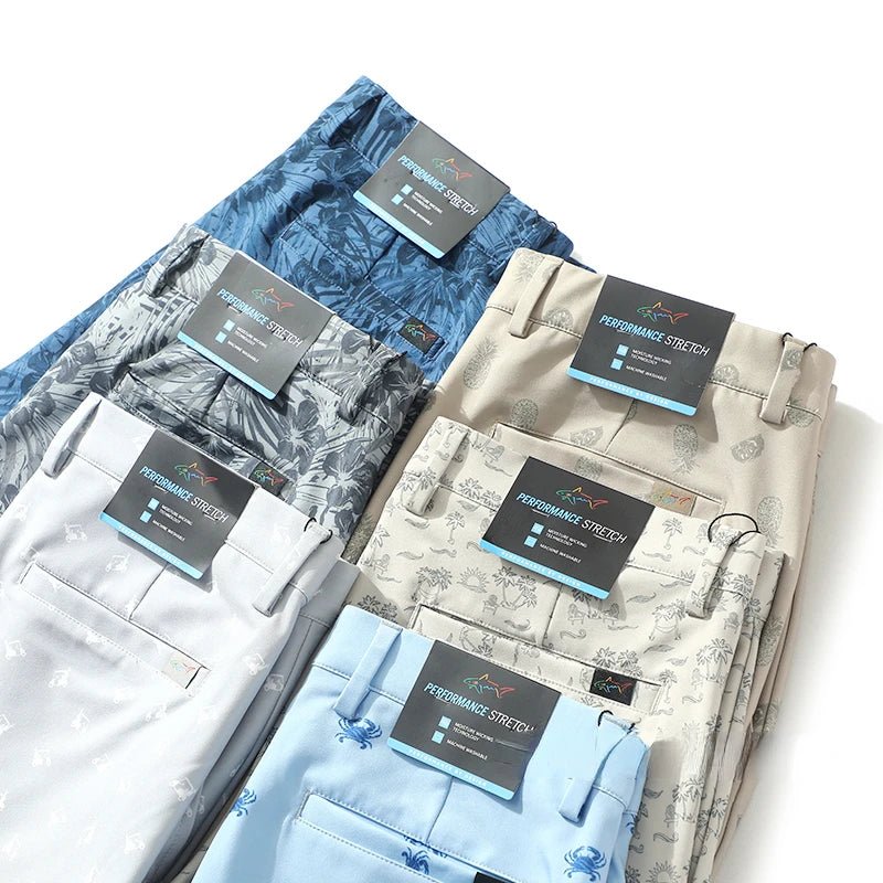 New Golf Shorts Mens Summer Slim Fit Baseball Golf Shorts Sweatpants Male Elastic Sports Wear Fast Dry Casual Trousers Running