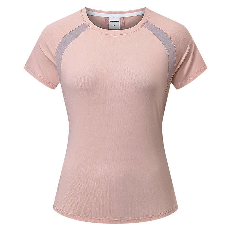 Women's Polyester Short Sleeve Quick Dry Sports T-Shirt