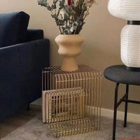 Modern Scandinavian Metal Coffee Table Living Room Furniture Sleek  Side Table Minimalist Storage for Magazines and Books - Buy online at  Vibe In Cart.