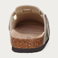 Crestar Women's Clogs Mules Cork Clogs Slippers Men Outdoor Mules Suede Clogs Shoes with Arch Support Mule Leather Clogs Sandal - Buy online at  Vibe In Cart.