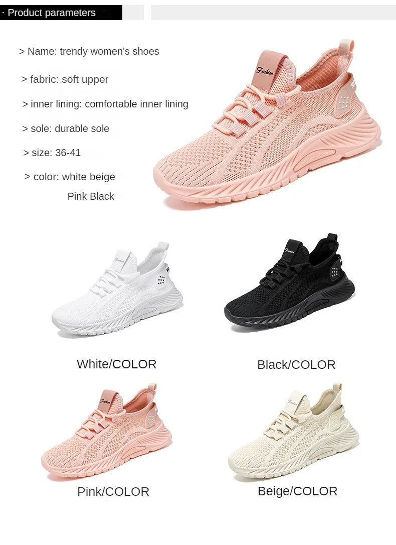 Women's Shoes Summer 2025 Casual Sneakers Breathable Mesh Lightweight Affordable Free Shipping - Buy online at  Vibe In Cart.