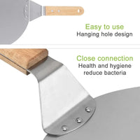 10/12inch Pizza Shovel Pastry Tools Stainless Steel Wooden Handle Peel Round Anti-scalding Pan Bakeware Maker - Buy online at  Vibe In Cart.