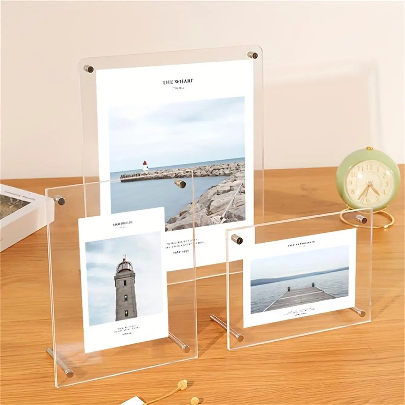Transparent Picture Frame 6-Inch Wall-Mounted Ins Postcard Photo Frame Poster Display Stand 7-inch Acrylic Photo Frame Table - Buy online at  Vibe In Cart.