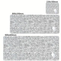 Large Waterproof Non-Slip Rubber Mouse Pad in Black and White