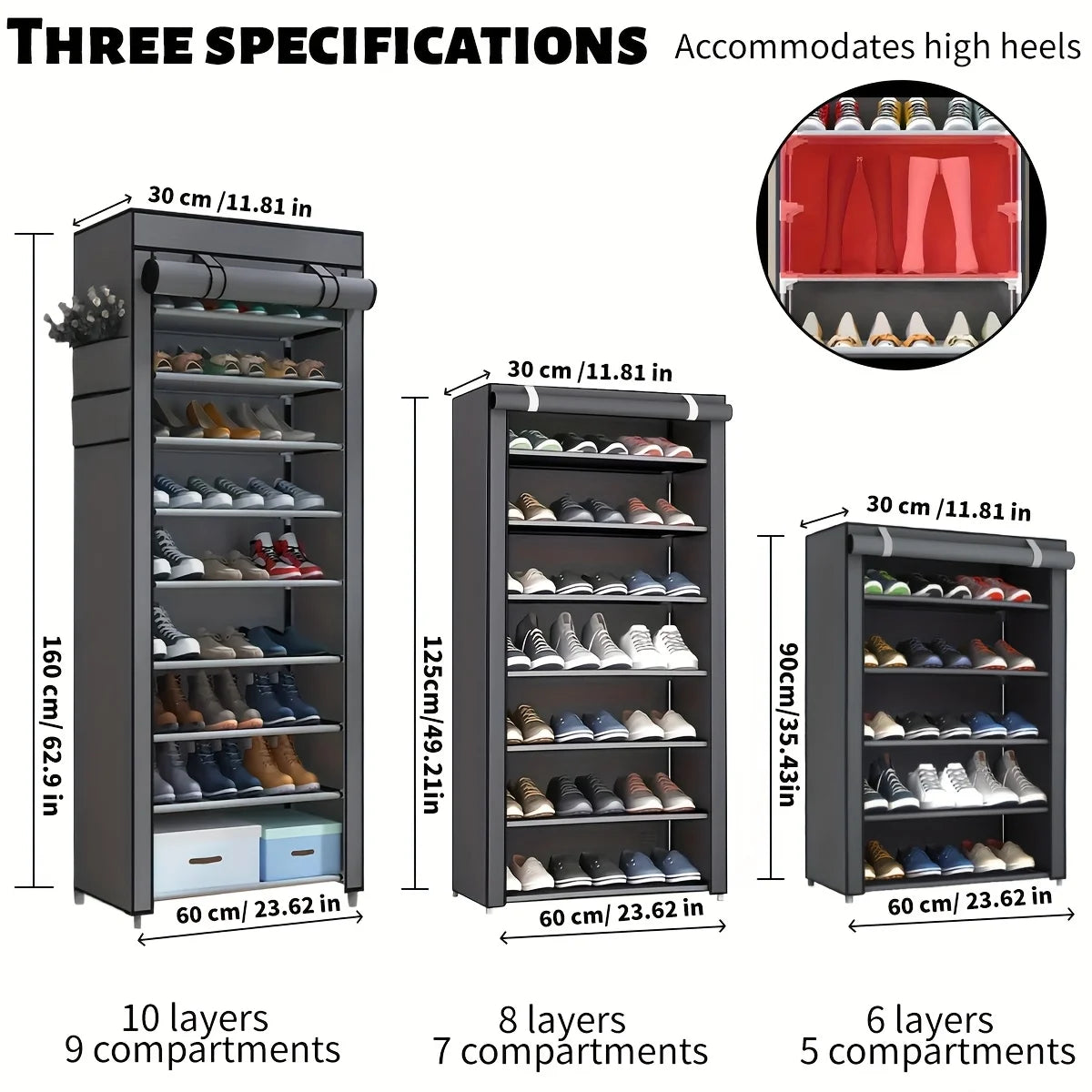 6-10 Tier Multi-Layer Shoe Cabinet with Dust-Proof Rolling Shutter Door, Easy to Assemble, Space-Saving Home Storage Cabinet, Suitable for Entryways, Hallways, Bedrooms, Living Rooms, Homes, Dormitories, Etc./Modern Decorativ - Buy online at  Vibe In Cart.