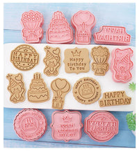 8 Pcs/set Cookie Cutters Plastic 3D Cute Cartoon Pressable Biscuit Mold Cookie Stamp Kitchen Baking Pastry Bakeware - Buy online at  Vibe In Cart.