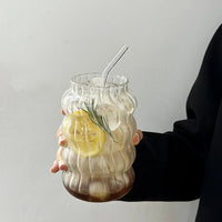 Glass Drinkware Cold Coffee Cups Latte Coffee Glass Iced Water Bottle Aesthetic Cup Wine Cocktail Glass Cups - Buy online at  Vibe In Cart.