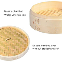 10/15/20cm Cooking Bamboo Steamer Dumpling Food Steamer with Lid Cookware Steam Pot Kitchen Cooking Tools - Buy online at  Vibe In Cart.
