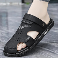 Men's Baotou Sandals Summer new Outdoor Cool Breathable Anti slip Waterproof Beach Shoes Soft Sole Fashion Dual purpose Slippers - Buy online at  Vibe In Cart.
