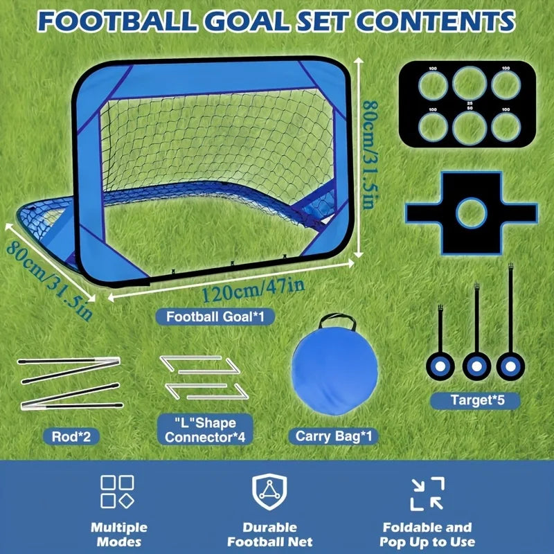 4 Modes Pop Up Soccer Goal Net 4 in 1 Foldable Football Goal Indoor Outdoor for Improving Passing and Shooting Accuracy - Buy online at  Vibe In Cart.