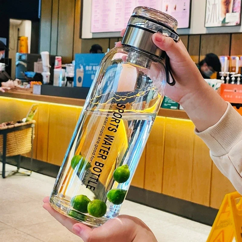 2L Large Capacity Glass Water Bottle Transparent Milk Juice Cup Outdoor Portable Leakproof Drinkware Tea Water Glass Bottle 2L - Buy online at  Vibe In Cart.