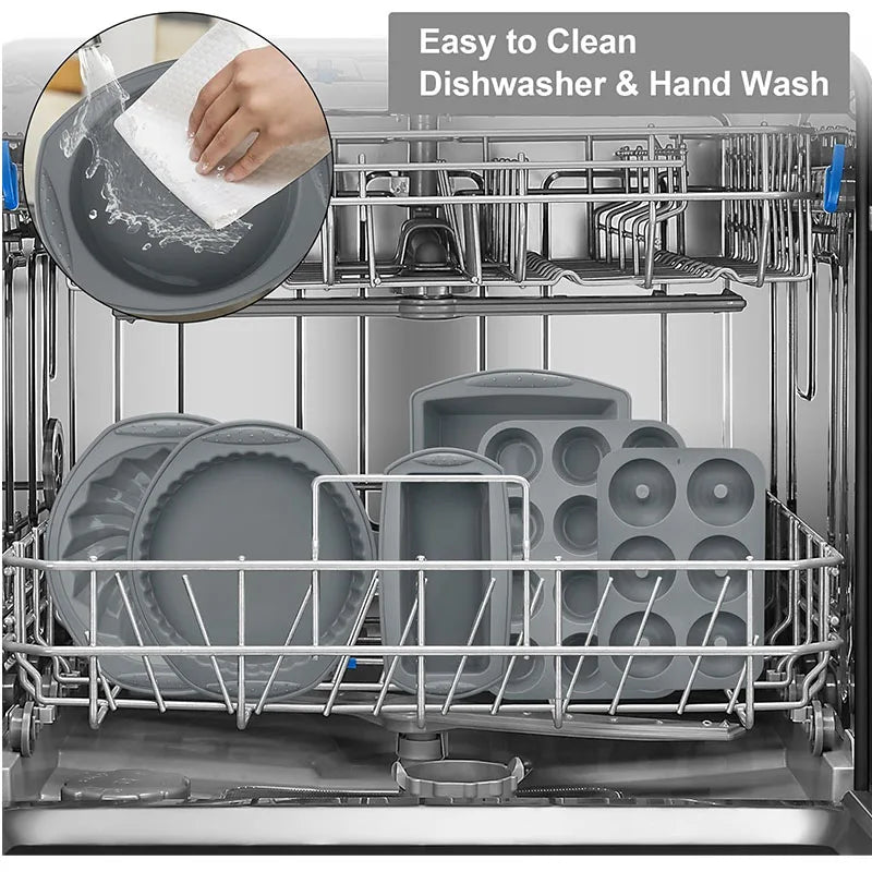 Silicone Bread Muffin Mold Heat Resistant Oven Pan Non-Stick Kitchen Bakeware Cake Pan Set 3D Cake Mold Pastry Baking Loaf Tool - Buy online at  Vibe In Cart.