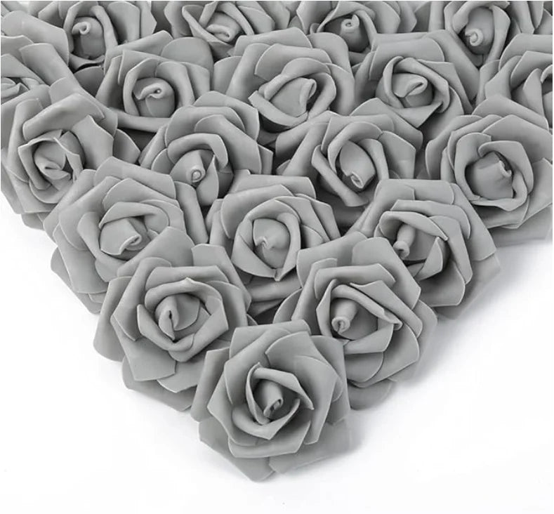 Artificial Foam Rose Flower Heads Set, 10 to 50 Pieces